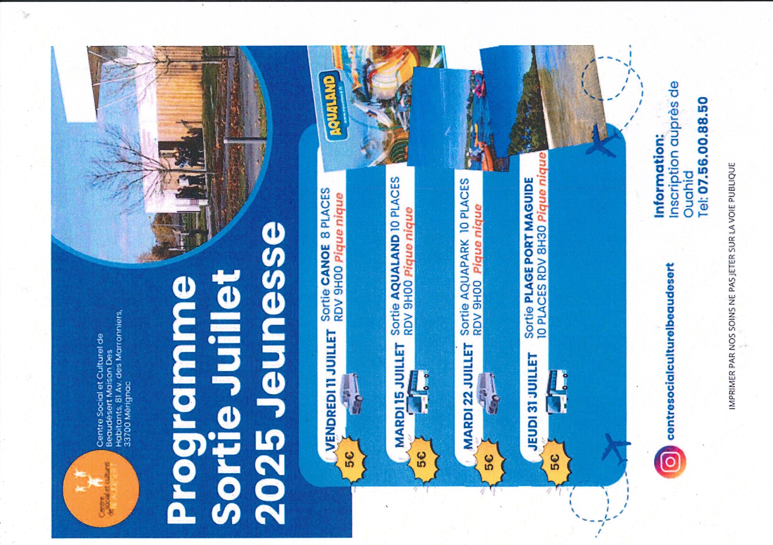 PROGRAMME JEUNES ETE 2025